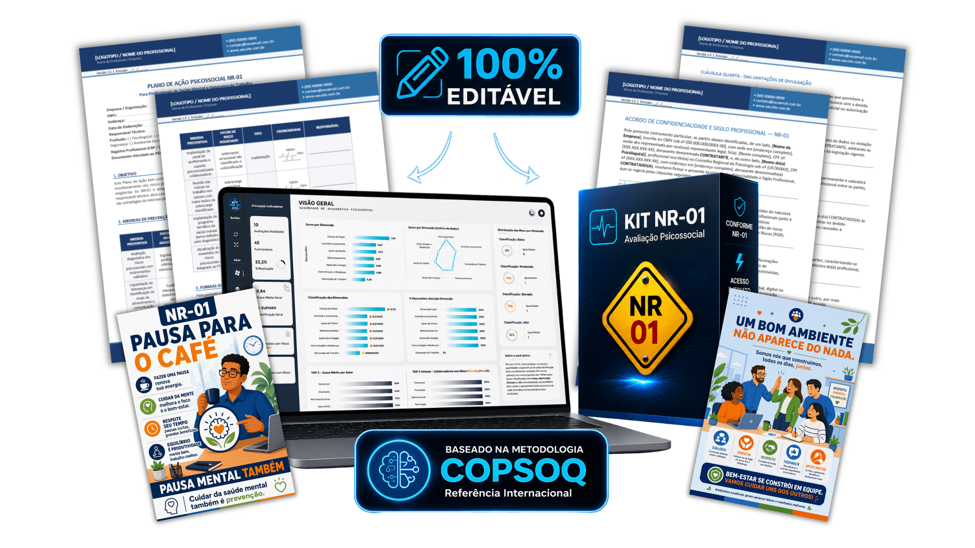 Kit NR-01 — planilhas, documentos e dashboards